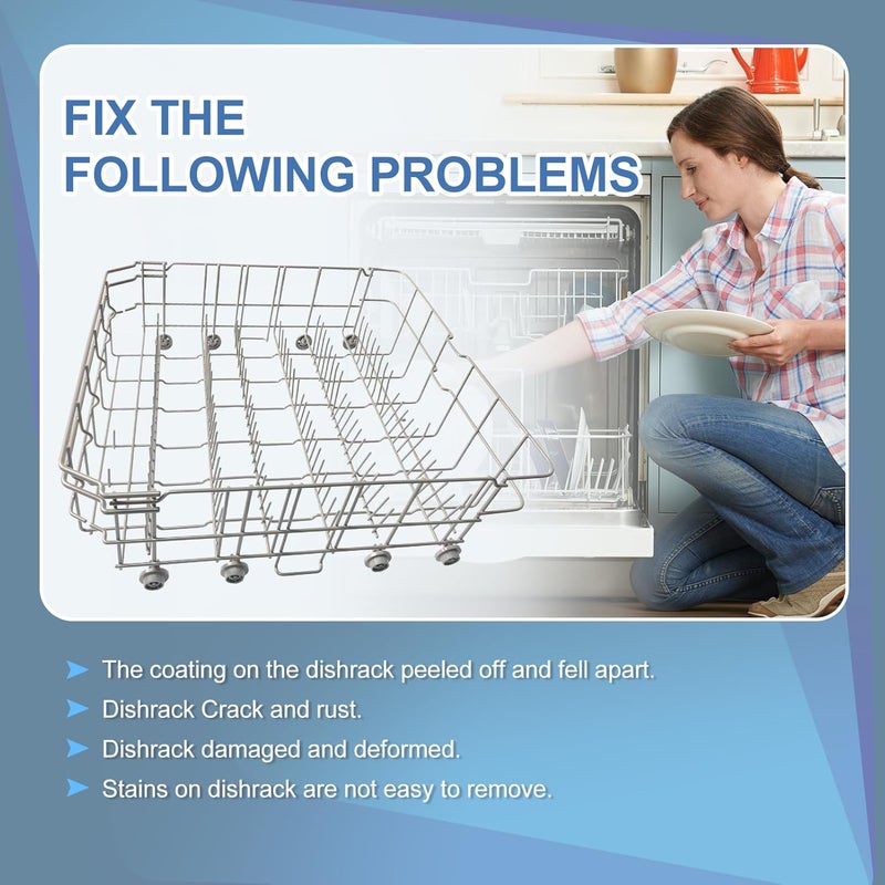 D.I.Accessa Store 2026 Upgraded DD82-01384A Dishwasher Lower Dishrack （ Exact OEM Dimensions 22.5”x20.5” ）Assembly Replacement for Samsung Dishwasher Modle DW80R2031/DW80M2020 / DW80N3030 Series - Image 3